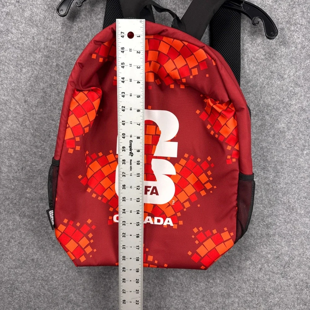 FIFA Backpack World Cup 26 Canada Red Geometric Graphic Official Merchandise NWT